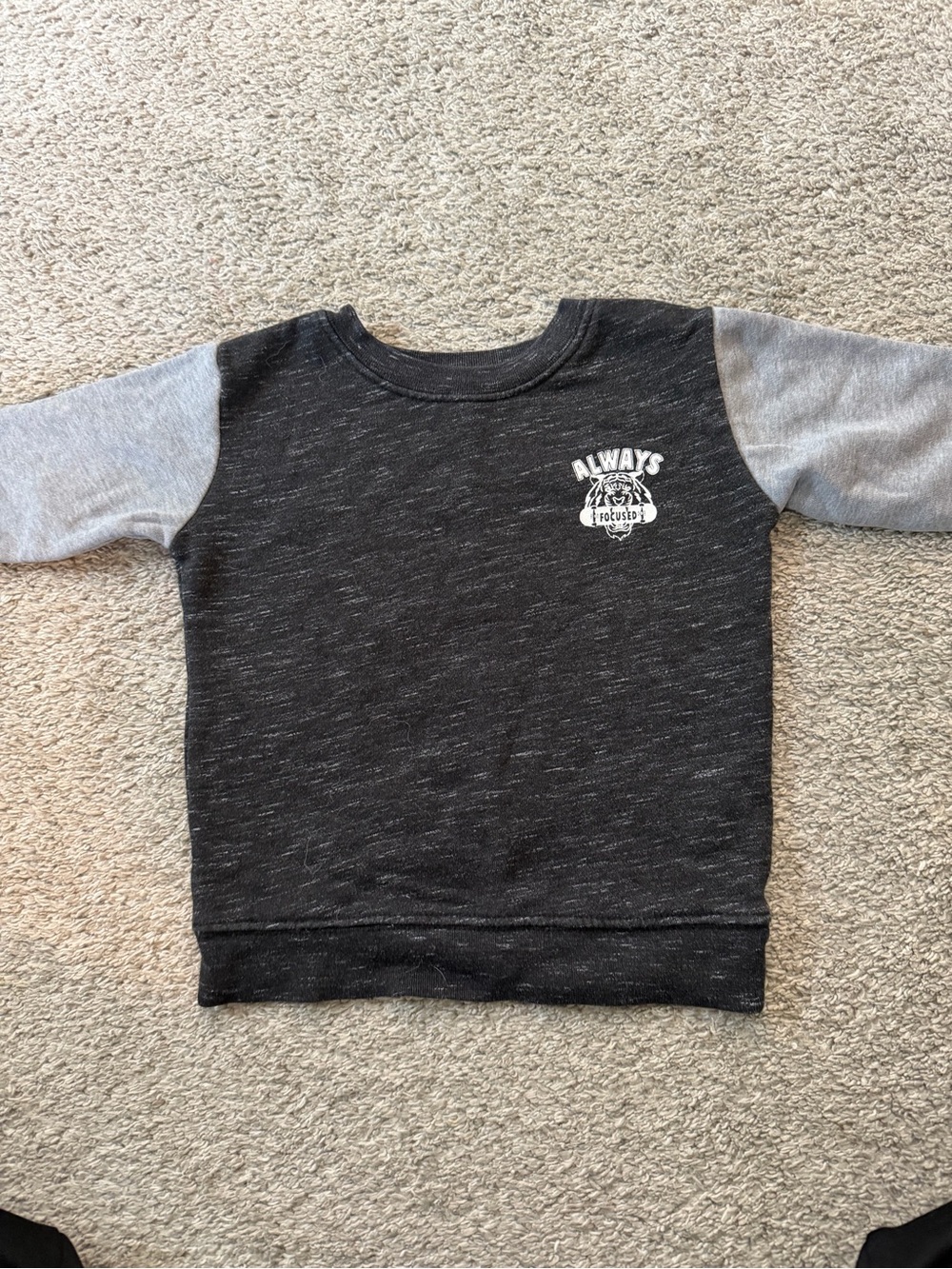 Garanimals Black & Gray 'Always Focused' Raglan Sweatshirt